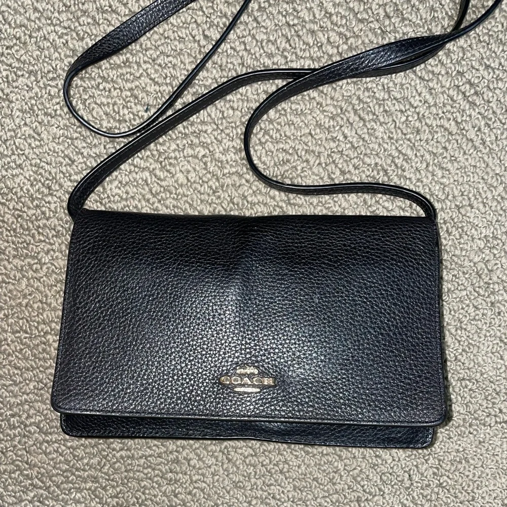 Coach foldover clutch crossbody bag - Picture 1 of 8